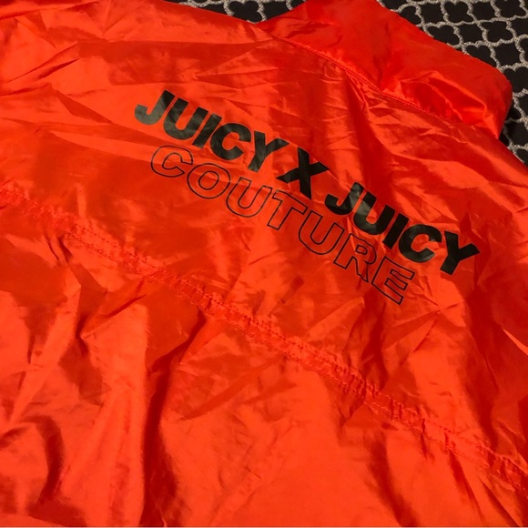 Juicy X Juicy Couture Red Lightweight Nylon Jacket Zipper Med. Windbreaker Crop